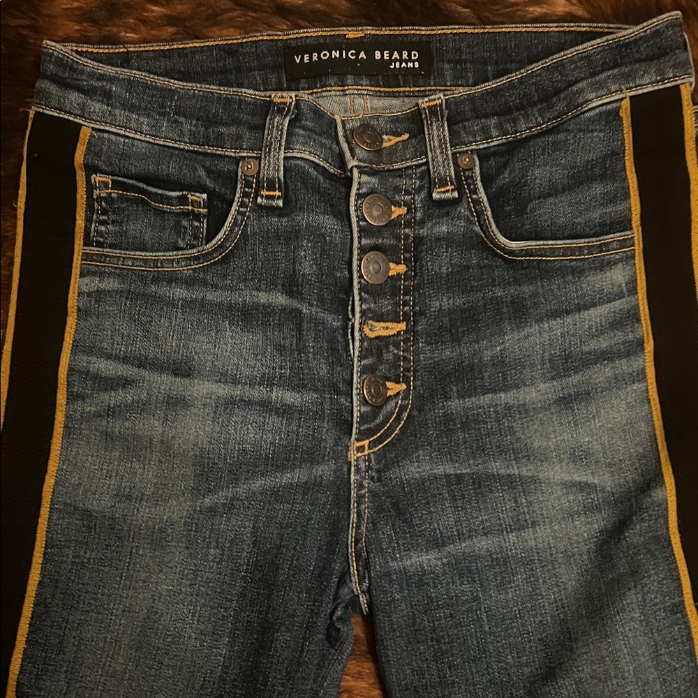 Veronica Beard Denim with Black and Gold Accents